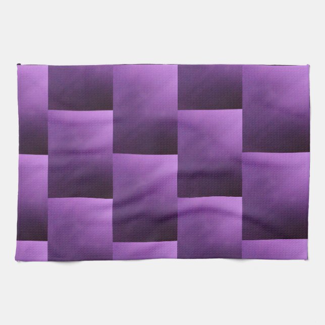 Purple Haze Abstract Ombre Tea Towel (Horizontal)