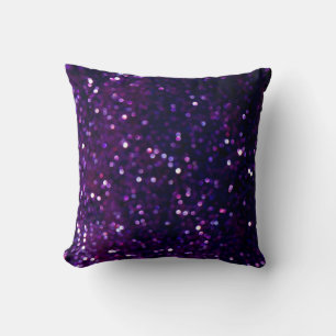 Purple Haze: Glitter Lights Background Cushion