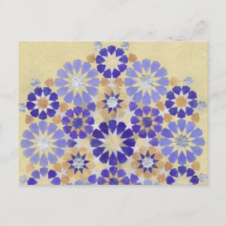 'Purple Haze' Islamic geometry postcard