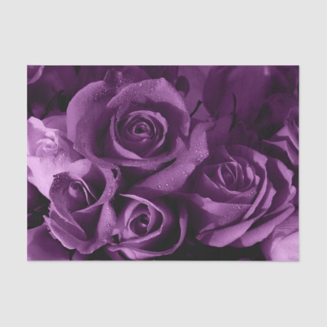 Purple Haze Rose - Custom 10lb Tissue Paper, White Paper (Front)
