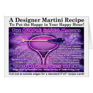 Purple Hazed (Grape) Martini Recipe Card