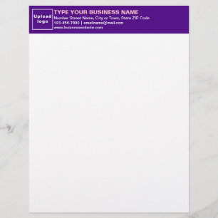 Purple Heading of Business Letterhead