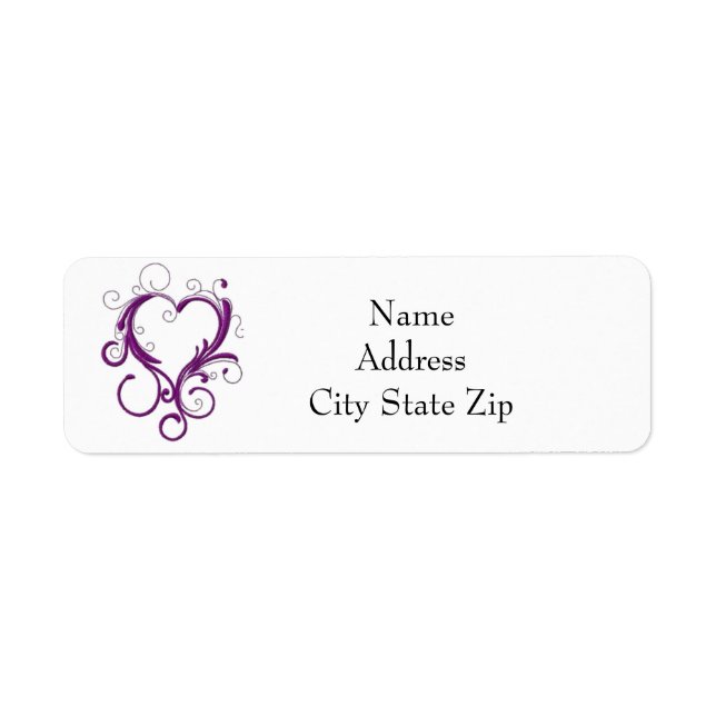 **PURPLE HEART** ADDRESS LABEL RETURN ADDRESS LABEL (Front)