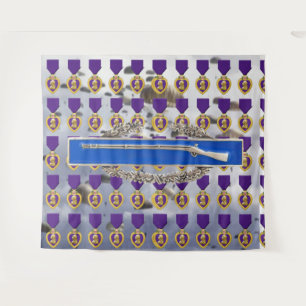 PURPLE HEART and COMBAT INFANTRYMAN BADGE Tapestry