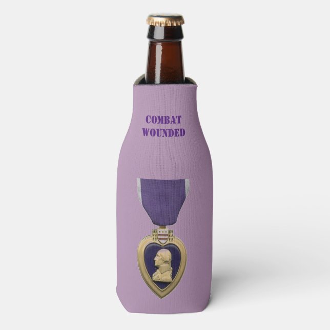 PURPLE HEART BOTTLE COOLER (Bottle Front)