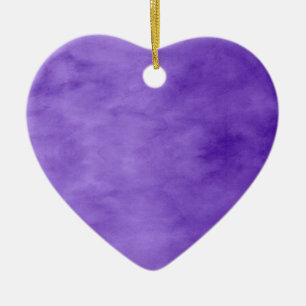 Purple Heart Ceramic Tree Decoration
