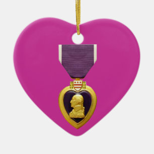 Purple Heart Christmas Ornament