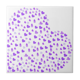 Purple Heart Cluster Ceramic Tile