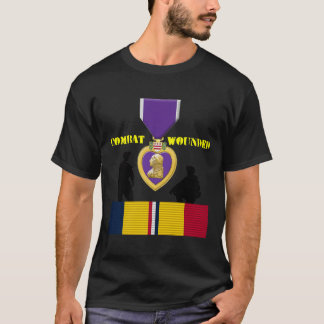 Purple Heart Combat Wounded Combat Action Ribbon T T-Shirt