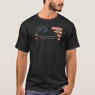Purple Heart Day A Salute To Combat Wounded T-Shirt