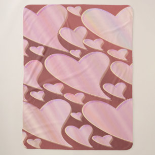 purple, heart, design, love, pattern, valentine, sherpa blanket