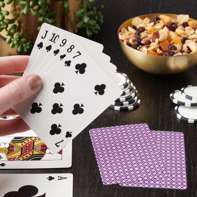 Purple Heart Diamond Pattern | Seamless Valentine  Playing Cards (In Situ)