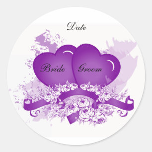 Purple Heart Envelope Seal Sticker Template