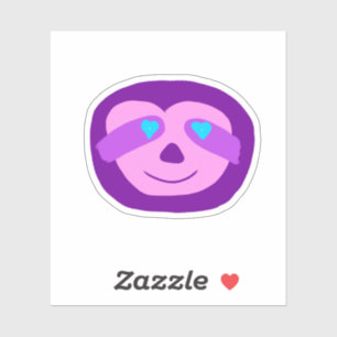 Purple Heart Eyes Sloth