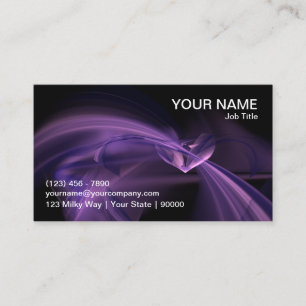 Purple Heart Fractal Business Card