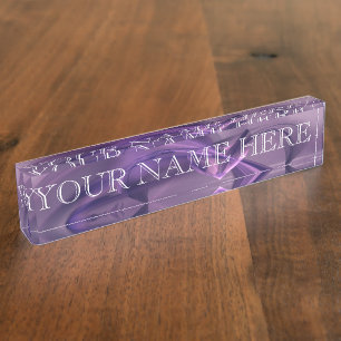 Purple Heart Fractal Name Plate