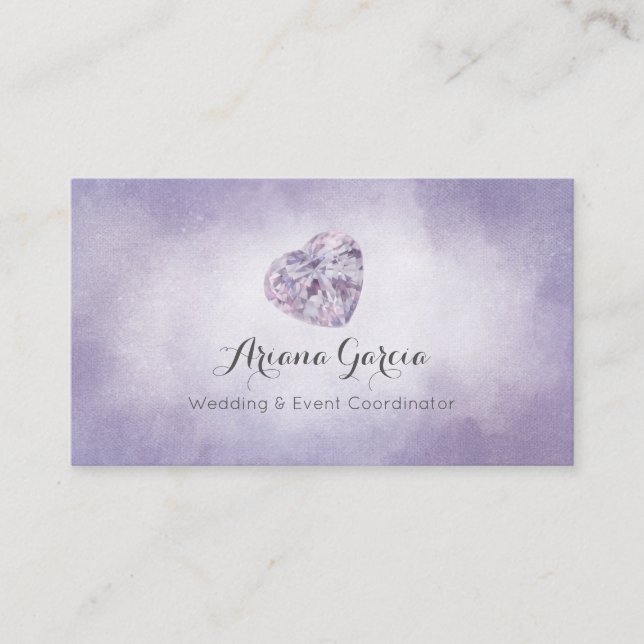 Purple Heart Gemstone Jewellery Business Card (Front)