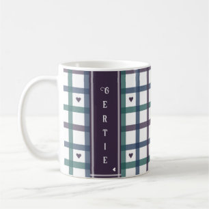 Purple Heart Gingham Coffee Mug