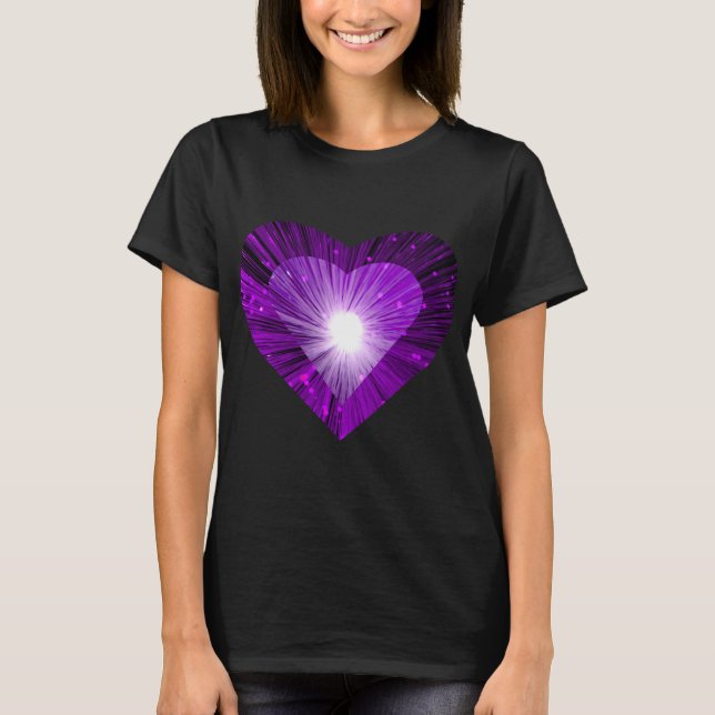 Purple Heart 'heart' women's t-shirt black (Front)