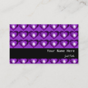 Purple Heart 'hearts' black stripe purple Business Card