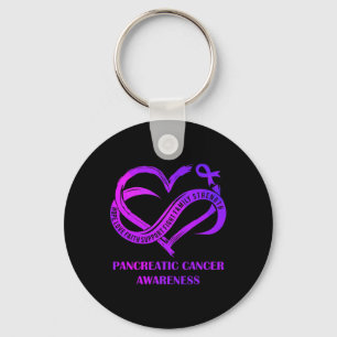 Purple Heart Hope Love Faith Pancreatic Cancer Awa Key Ring