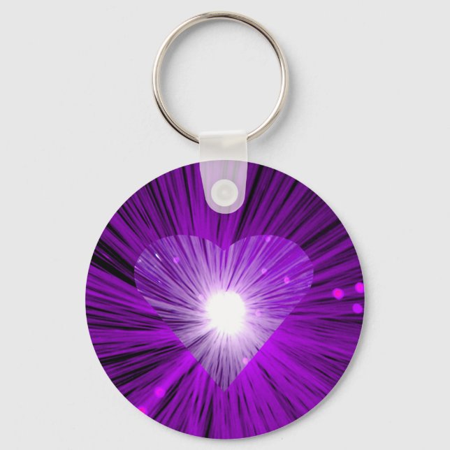 Purple Heart keychain round (Front)
