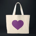 Purple Heart Large Tote Bag<br><div class="desc">This tote bag features a shapely purple heart.</div>