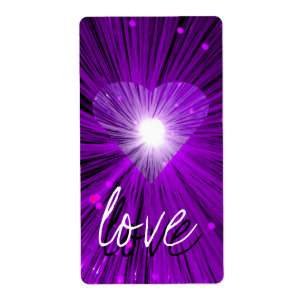 Purple Heart 'love' label