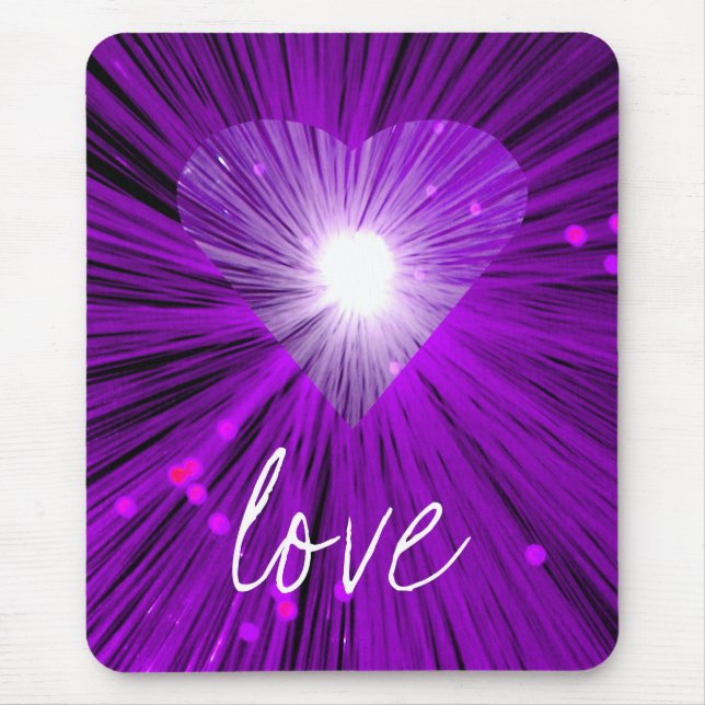 Purple Heart 'Love' mousepad (Front)