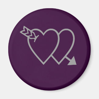 Purple Heart Magnet - Love Anniversary Wedding