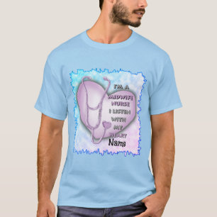 Purple Heart Midwife Nurse T-Shirt