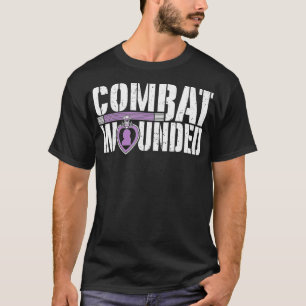 Purple Heart Military Veteran   Combat Wounded Sol T-Shirt