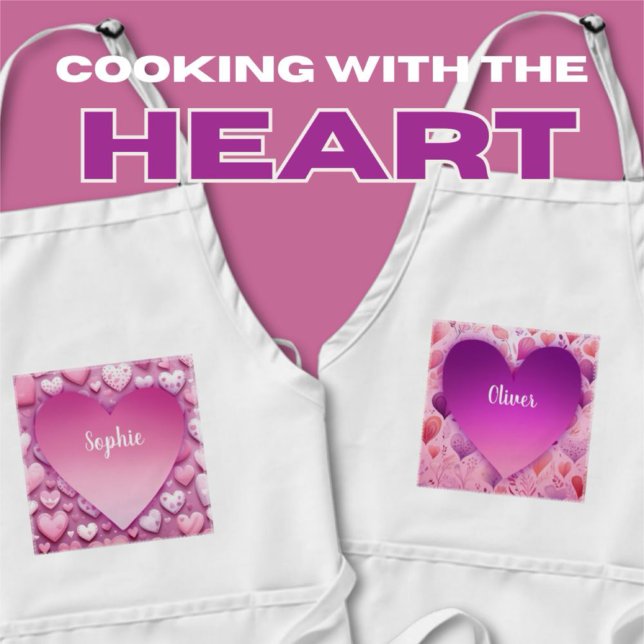 Purple Heart Name Standard Apron (Creator Uploaded)