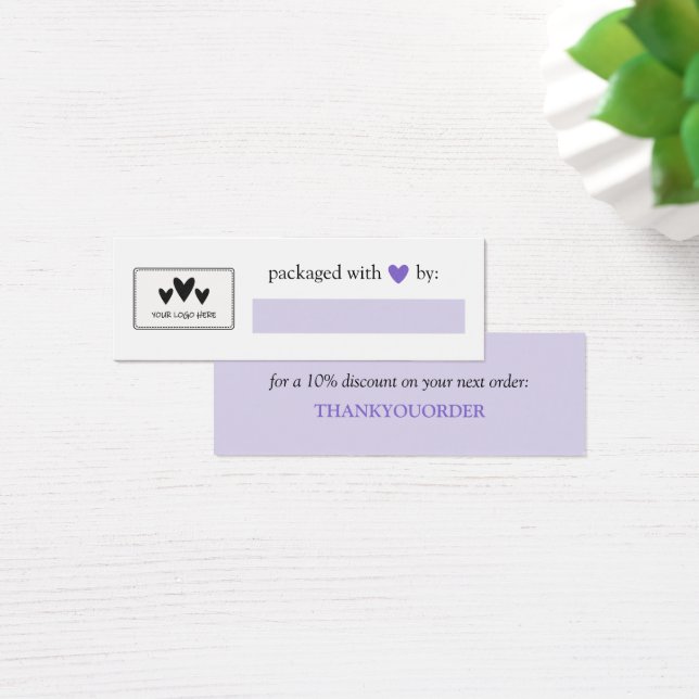 Purple Heart Packaged With Love Add Logo (Desk)