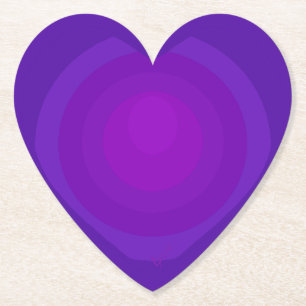 Purple heart paper coaster