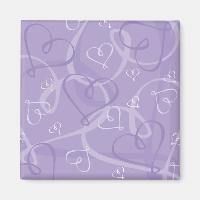 Purple heart pattern magnet (Front)