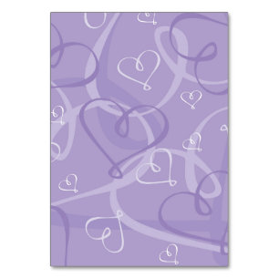 Purple heart pattern table number