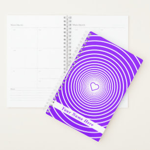 Purple Heart Planner Custom Text and Colours