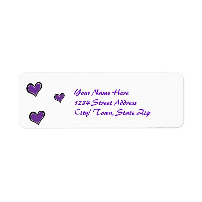 purple heart return address labels (Front)
