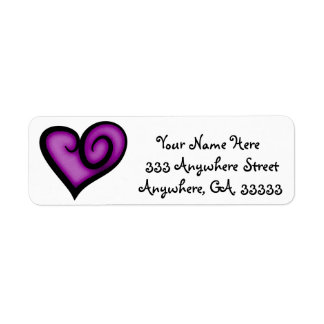 Purple heart return address labels