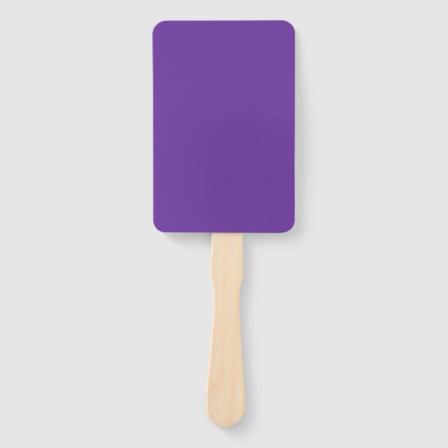 Purple Heart Solid Colour Hand Fan (Front)