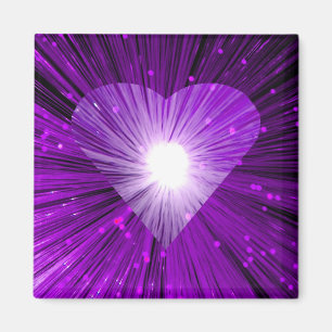 Purple Heart square fridge magnet