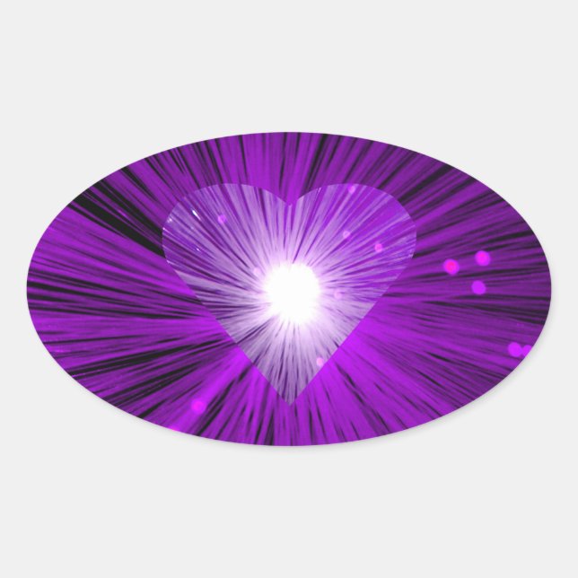 Purple Heart sticker oval (Front)