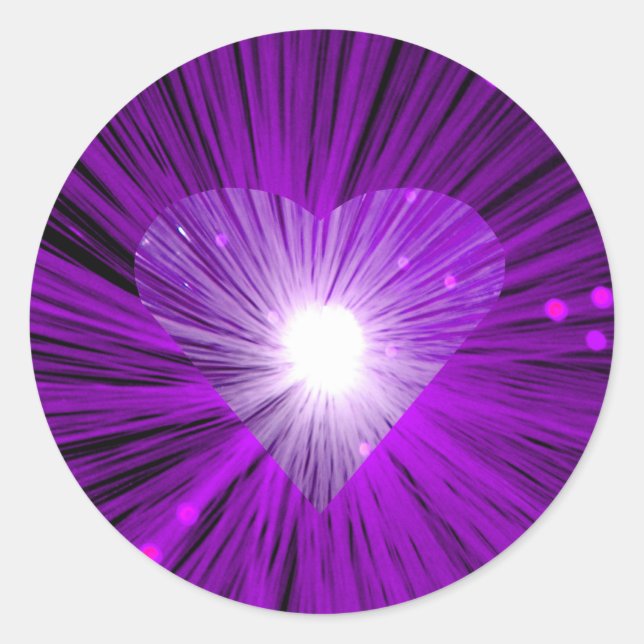 Purple Heart sticker round (Front)