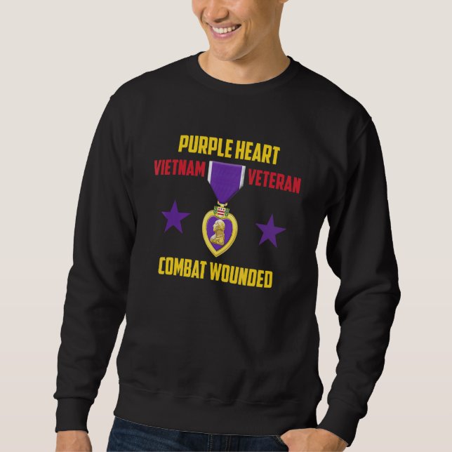 Purple Heart Vietnam Veteran Sweatshirt (Front)