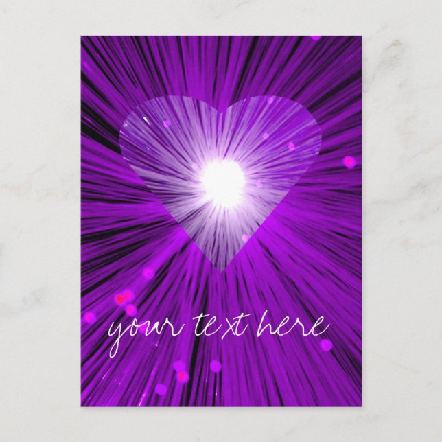 Purple Heart 'Your Text' postcard (Front)
