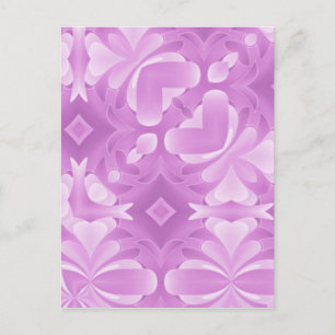 Purple Hearts and Diamonds Postcard