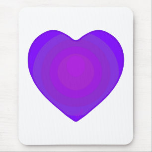 Purple hearts beating B&W Mouse Pad