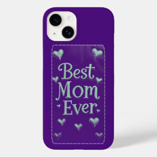 Purple Hearts Best Mum Ever iPhone Case