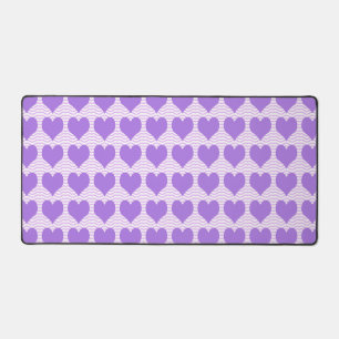 Purple Hearts Desk Mat